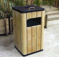 景區(qū)鋼木垃圾桶