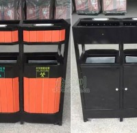 畢節(jié)公園更換鋼木分類(lèi)垃圾桶 營(yíng)造游園好環(huán)境