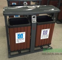 戶外經(jīng)典熱銷鋼木分類垃圾桶