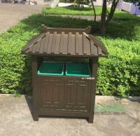 戶外景區(qū)古典鋼制分類垃圾桶