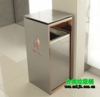 室內(nèi)方形不銹鋼禁煙標志垃圾桶