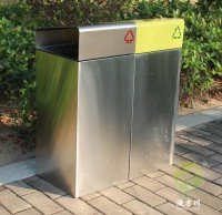 戶(hù)外不銹鋼雙分類(lèi)垃圾回收箱