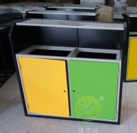 戶外鋼制廣場(chǎng)分類垃圾箱
