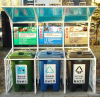 戶外小區(qū)三分類收集站定制