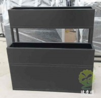 房地產(chǎn)雙層黑色烤漆不銹鋼花架