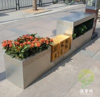 市政街道大型創(chuàng)意不銹鋼花箱