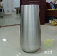 室內(nèi)酒店商場(chǎng)拉絲不銹鋼本色花盆