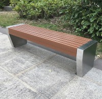 戶外防腐木不銹鋼公園椅排椅