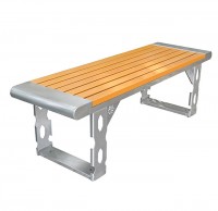 戶外創(chuàng)意雙人不銹鋼休閑椅長椅