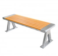 戶外A型椅腳不銹鋼塑木休閑椅