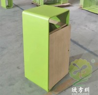 室內(nèi)戶外轉(zhuǎn)木紋方形不銹鋼垃圾桶