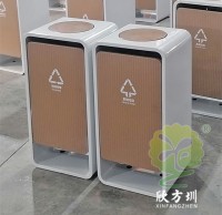 室內(nèi)商用噴粉UV打印不銹鋼分類垃圾桶