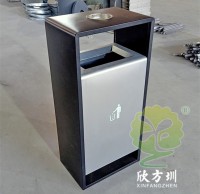 戶外小區(qū)簡易方形噴塑不銹鋼垃圾桶