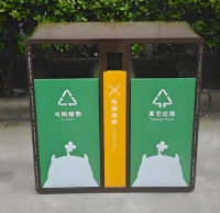 精致城市，從分類開始戶外噴粉兩分類金屬垃圾箱定制指南