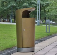 圓柱形不銹鋼單桶戶外空間的實(shí)用之選