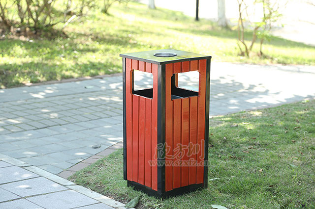 戶外鋼木垃圾桶 戶外鋼木垃圾桶