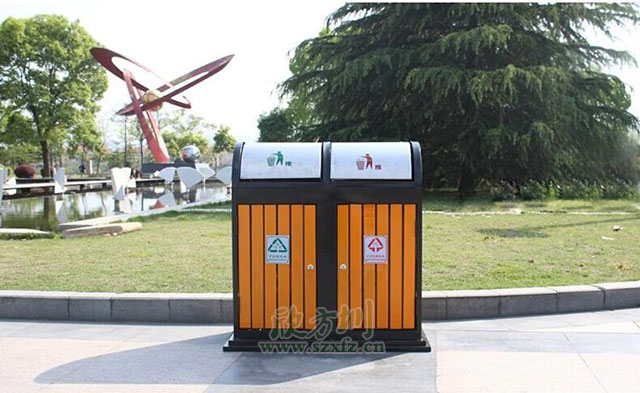 推蓋鋼木垃圾桶 推蓋鋼木垃圾桶