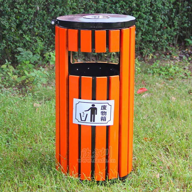 烤漆鋼木垃圾桶 烤漆鋼木垃圾桶
