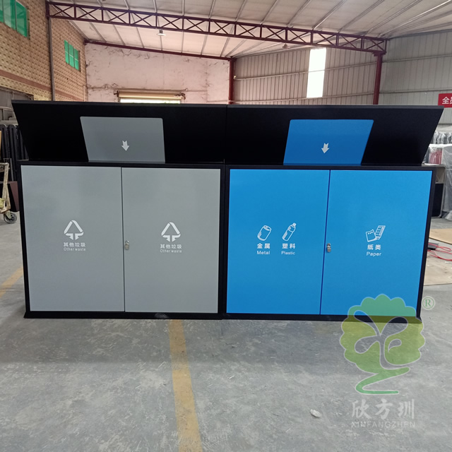 大型戶外垃圾桶生產(chǎn)廠家制作基地